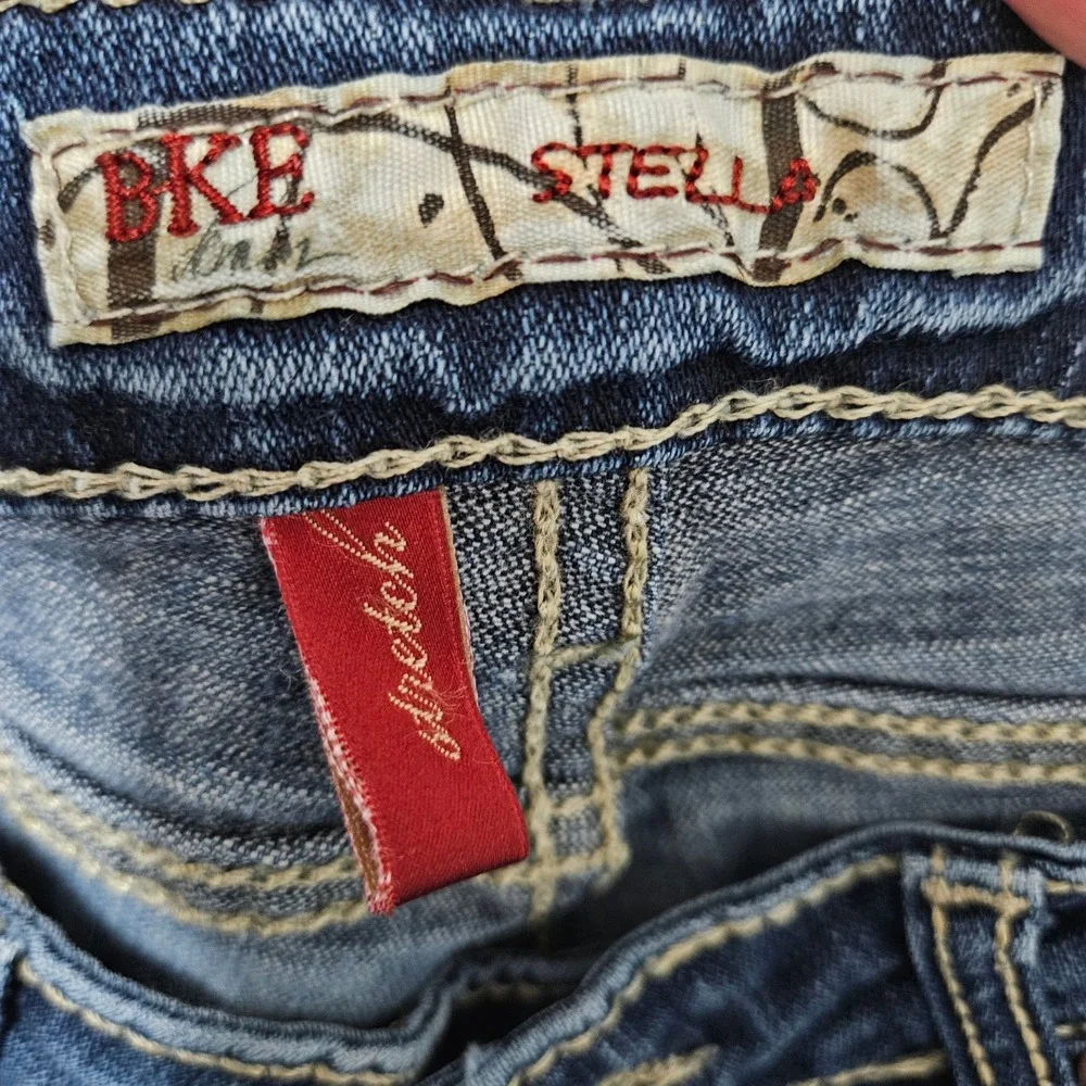 BKE Jeans Women 28 Blue Stella Bootcut Low Rise Stretch BKL5295R Medium Wash - Picture 2 of 11